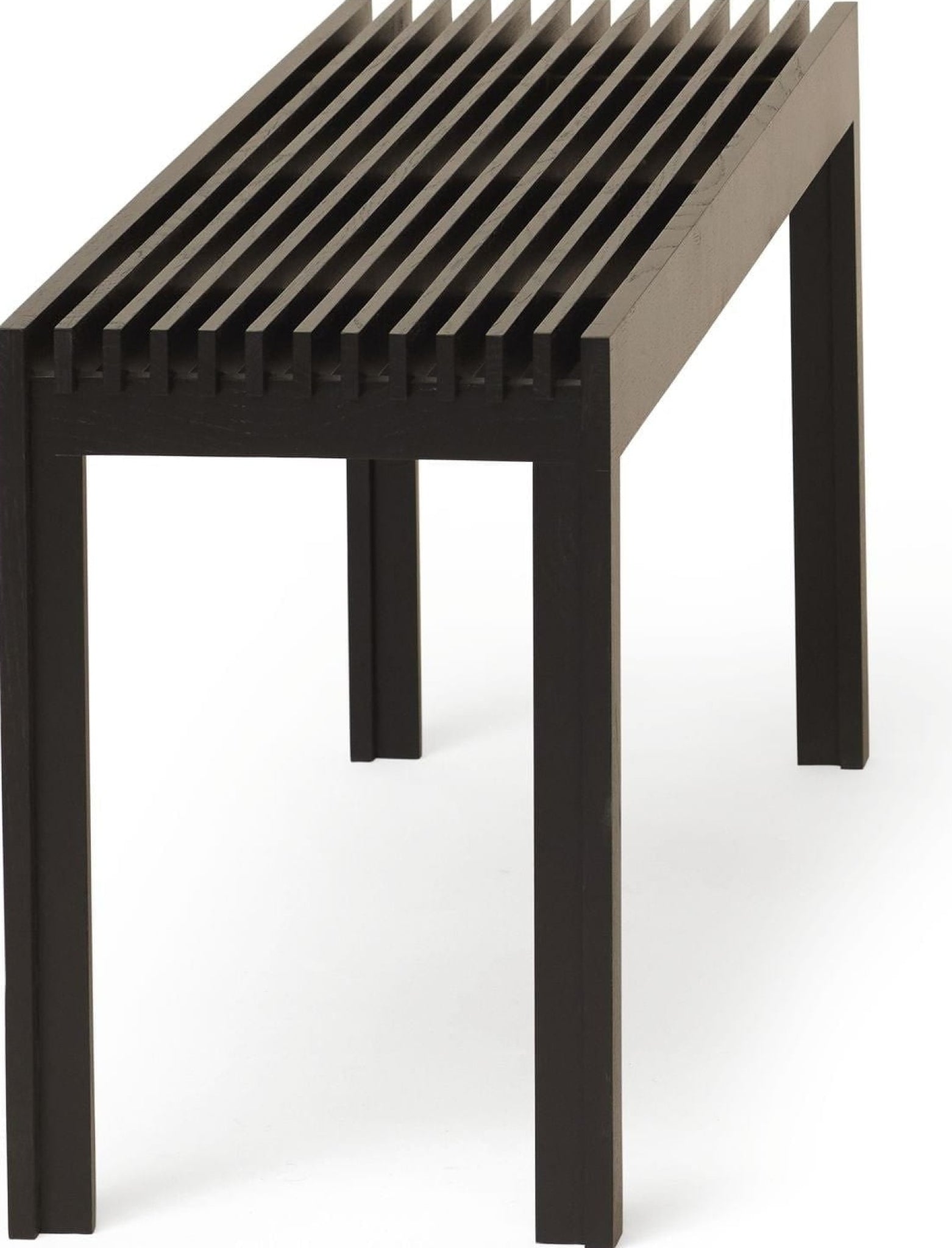 Form & Refine Lightweight Bench. Black Stained Oak