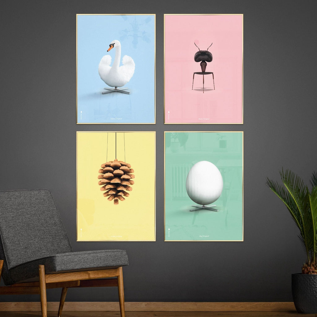 Brainchild egg classic poster without frame 30X40 cm, mint green background