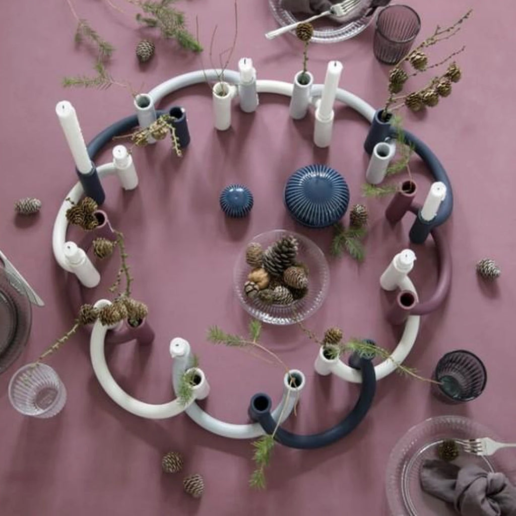 Kähler Nellemann Candle Holder, Plum