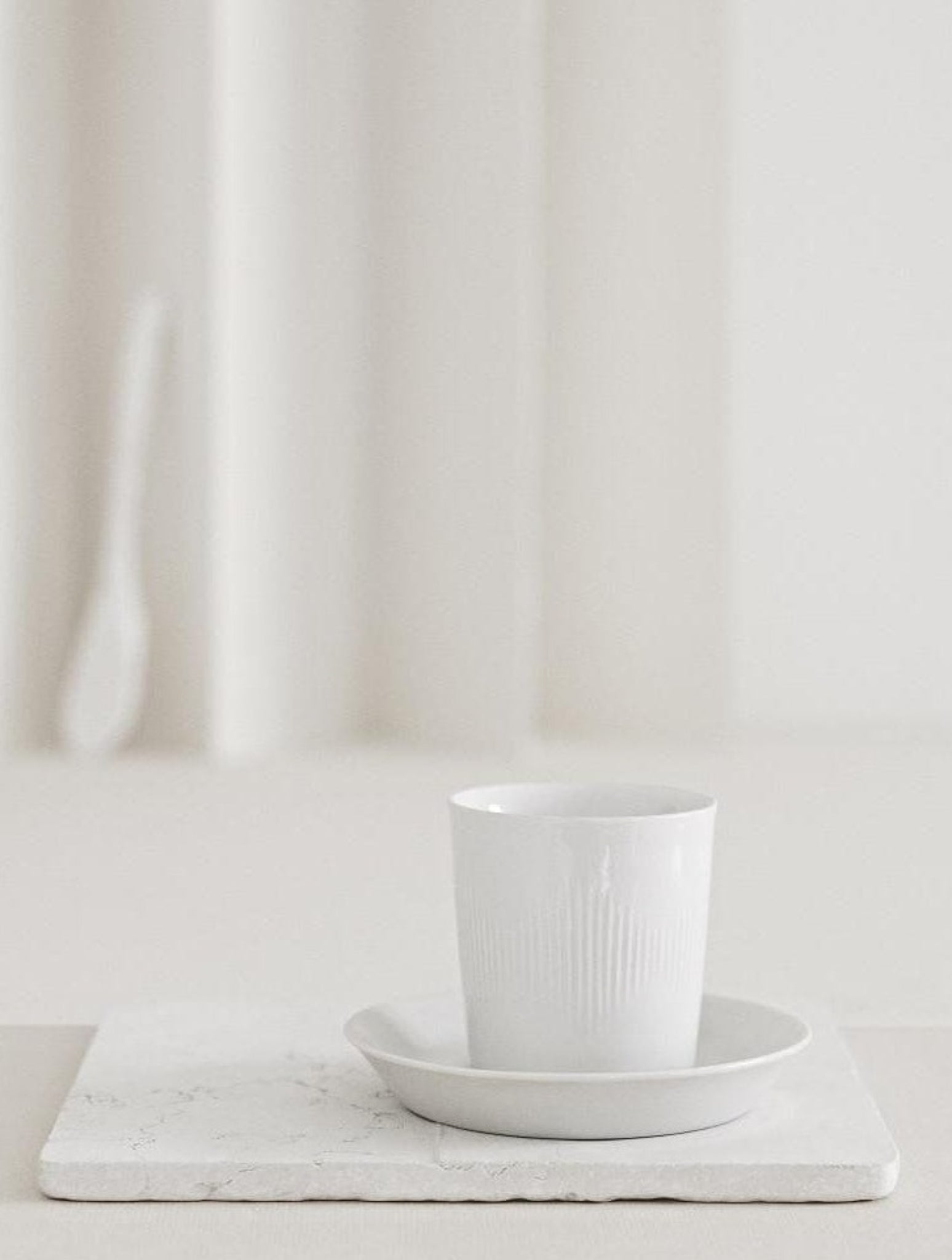 Lyngby Thermodan Mug With Saucer, White