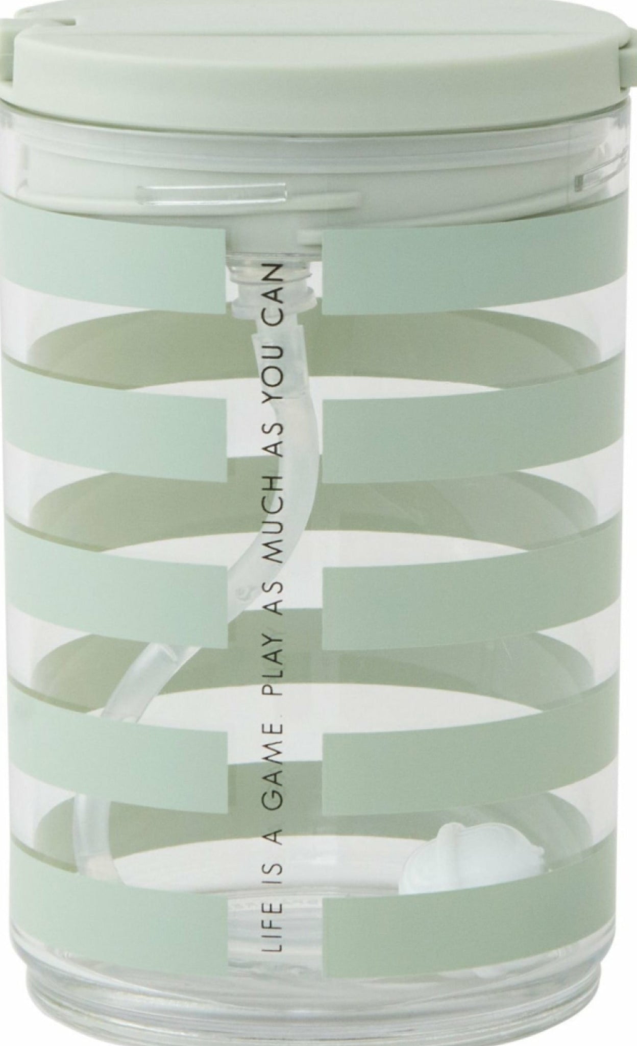 Design Letters Kids Straw Mug 330 ml, Light GR 端 N Striped