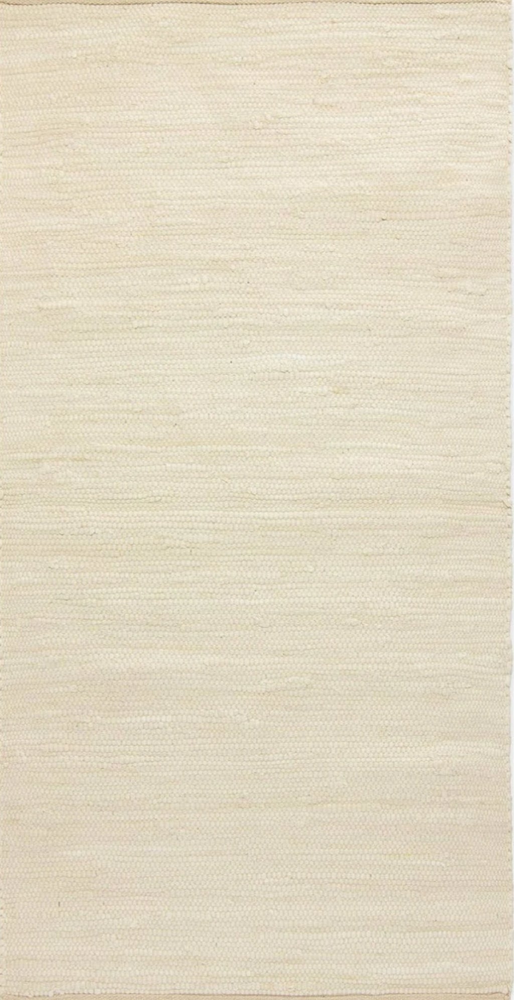 Rug Solid Cotton Rug Desert White, 60 X 90 Cm