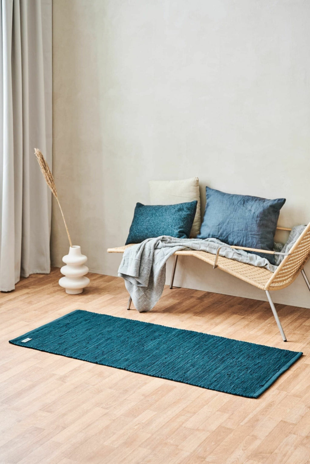 Rug Solid Cotton Rug 60 X 90 Cm, Kerosene