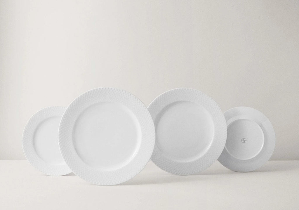 Lyngby Rhombe plate white, 21cm