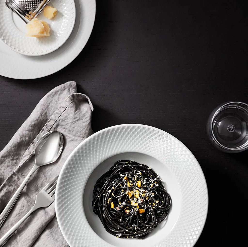 Lyngby Rhombe Pasta plate Ø24,5cm, White