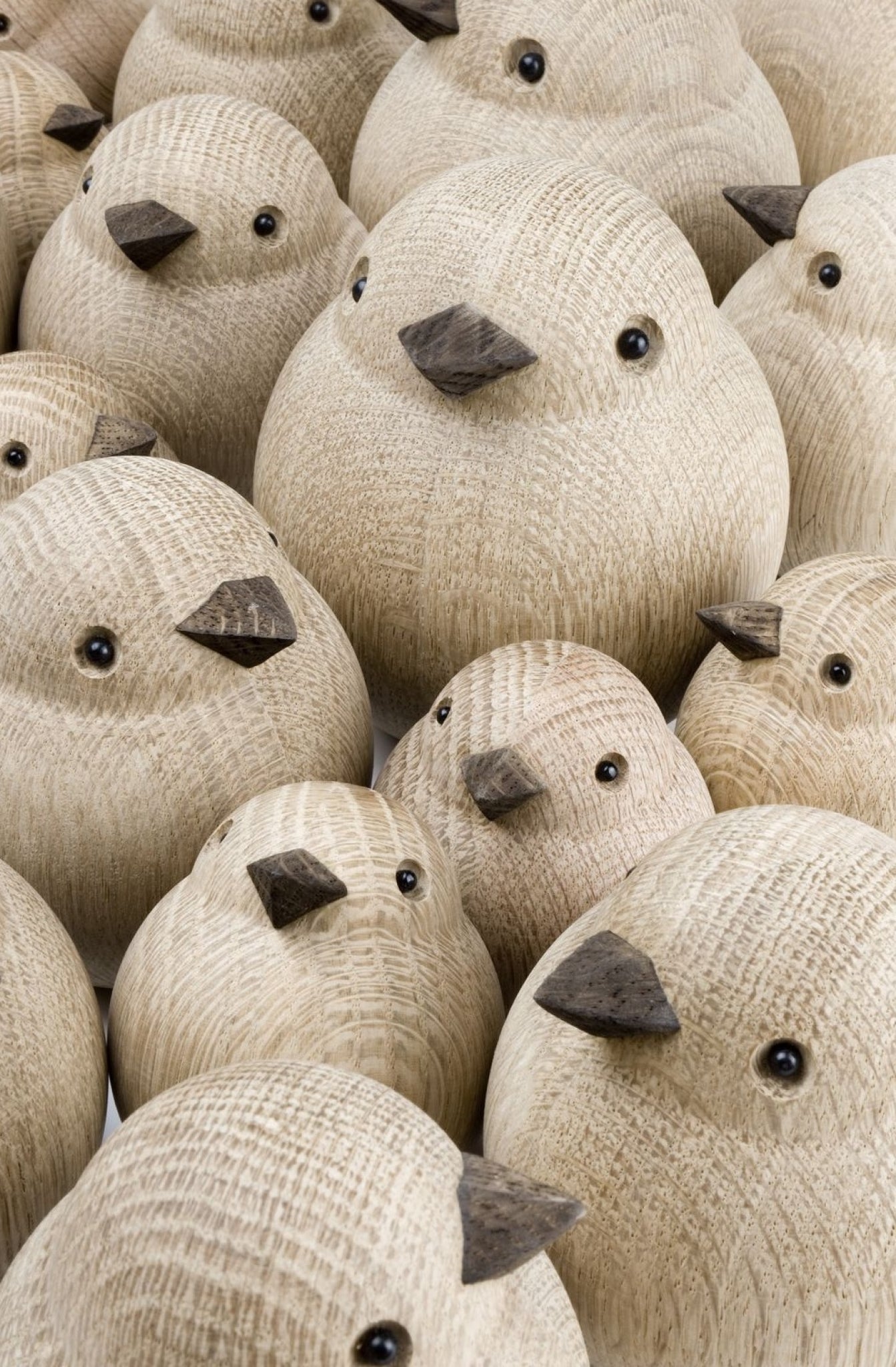 Novoform Design Mama Sparrow Decorative Figure, Natural Oak