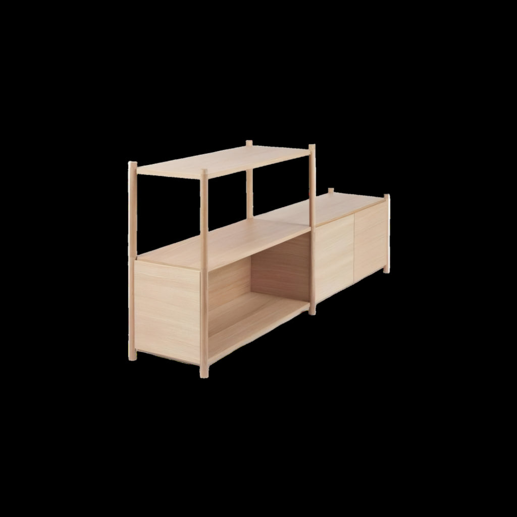 Gejst Sceene Shelf D 93 Cm - Modular Light Oak Bookcase 3-module Design