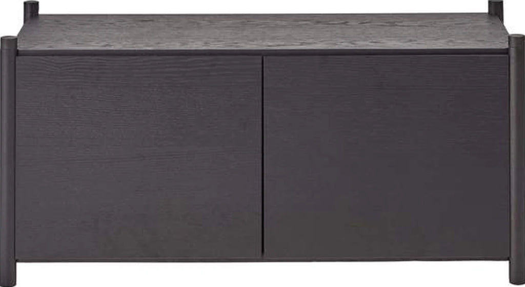 Gejst Sceene Bookcase G Black Oak — Modular Shelf System 45×93×39 Cm