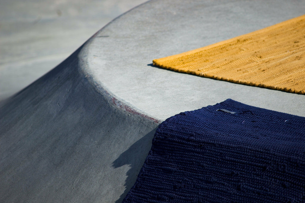 Rug Solid Cotton Rug Deep Ocean Blue, 170 X 240 Cm