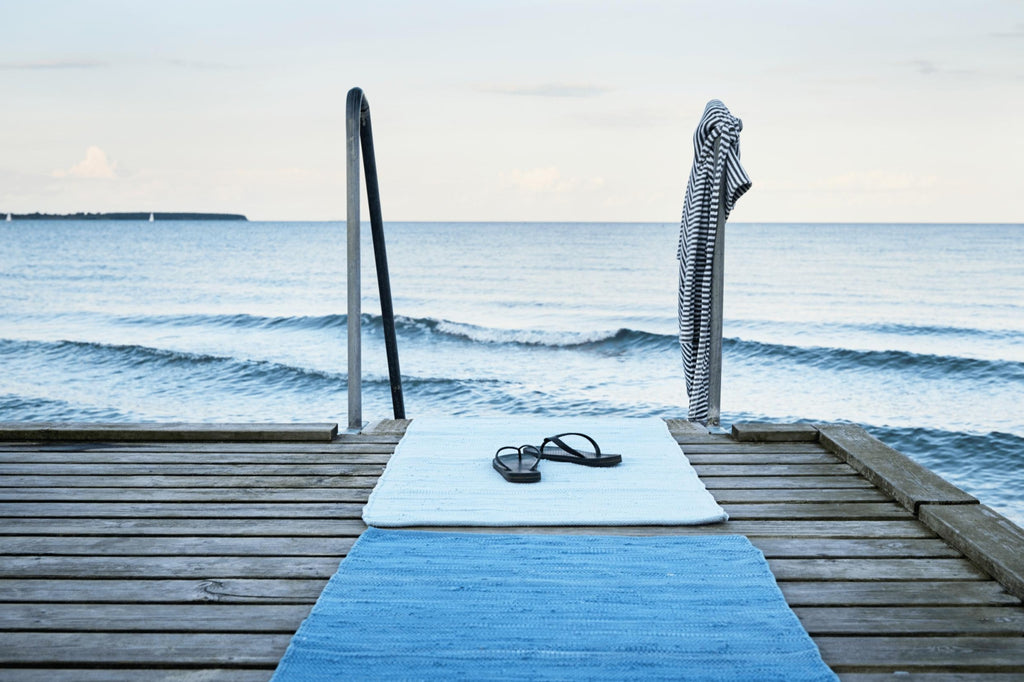 Rug Solid Cotton Rug Daydream Blue, 170 X 240 Cm