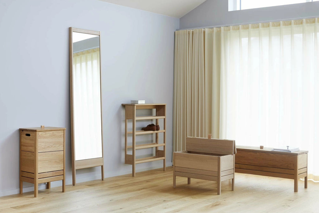 Form & Refine A Line 72 Cm Oak Shoe Rack Console Table For Hallway