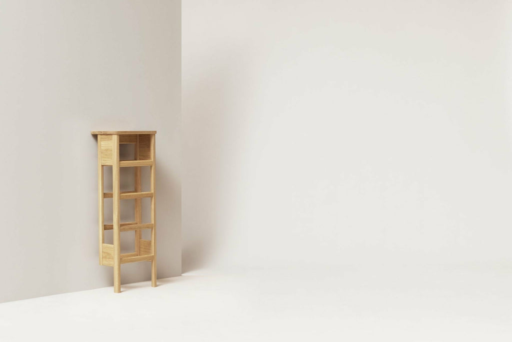 A Line Oak Shoe Rack & Console 35 cm — Wall-Mountable Hallway Organizer