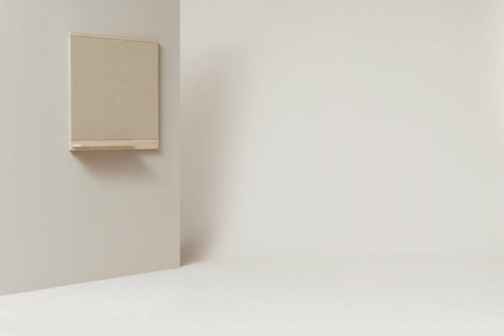 Form & Refine Rim Pinboard 75x75 cm — White Oak with Recycled Canvas