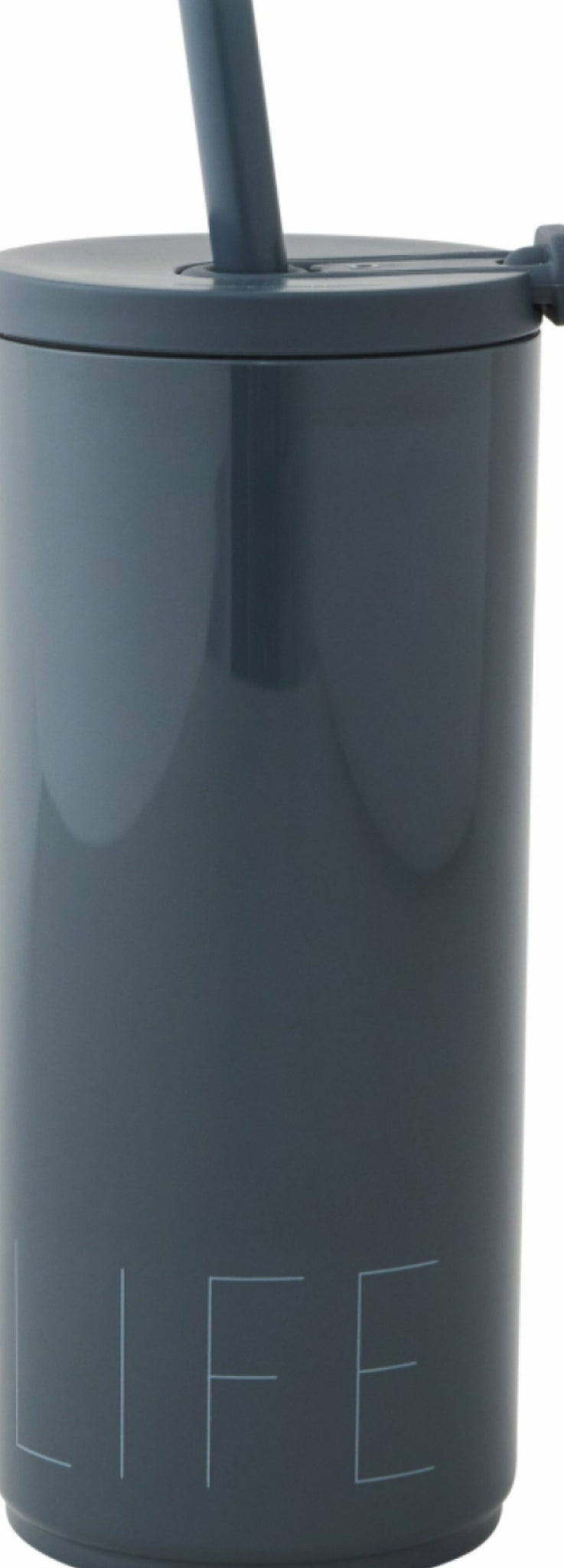 Design Letters Travel Straw Bottle 500 ml, Blue