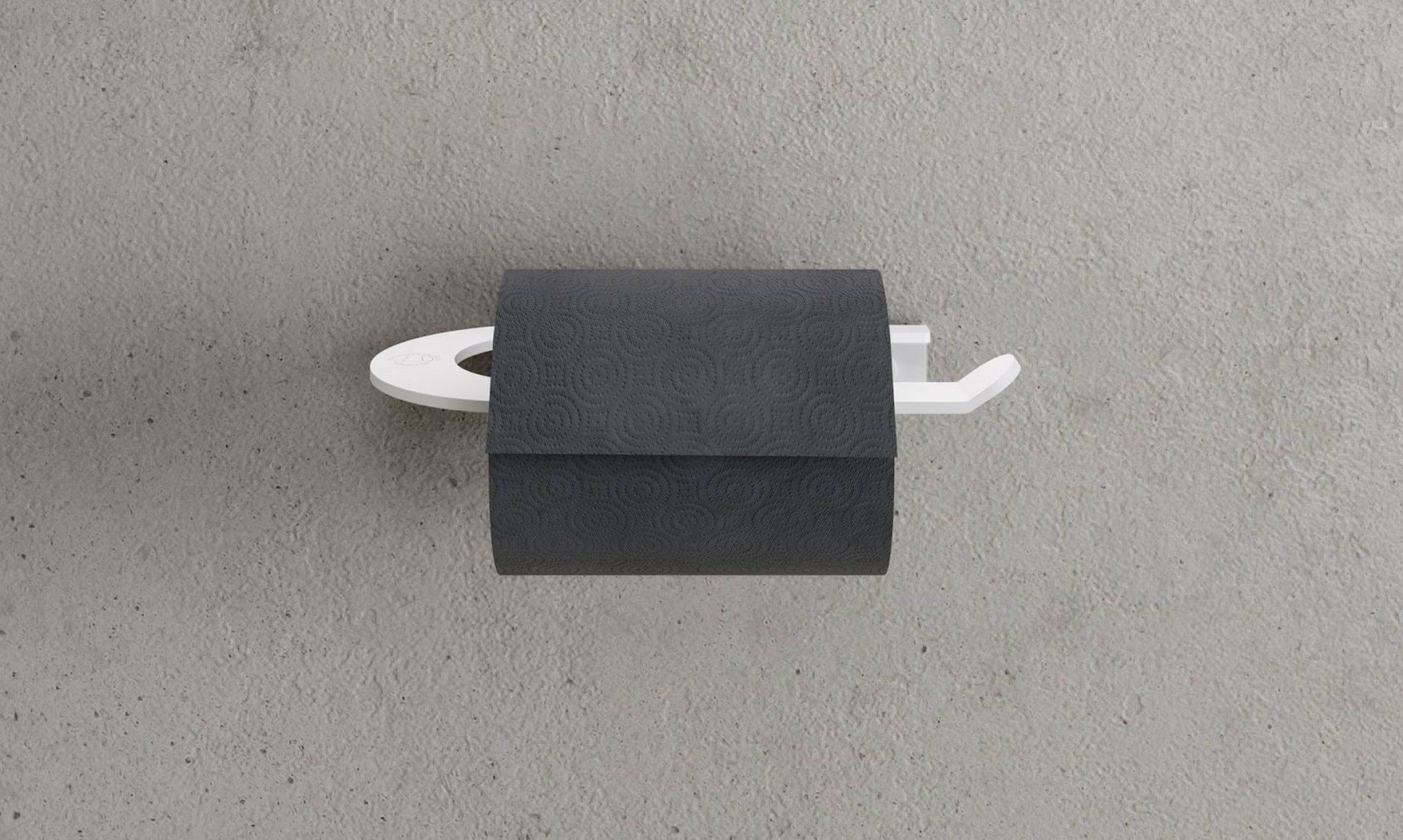 Copenhagen Bath CB 100 - Toilet Roll Holder, Mat White