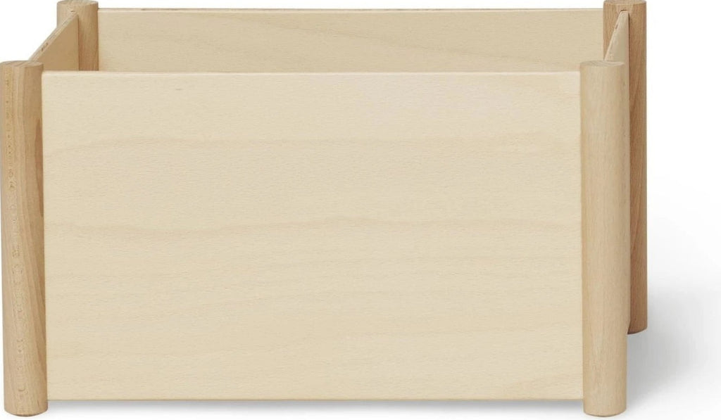 Form & Refine Pillar Storage Box Medium - Beech Wood, 36.6x28.8x21 Cm