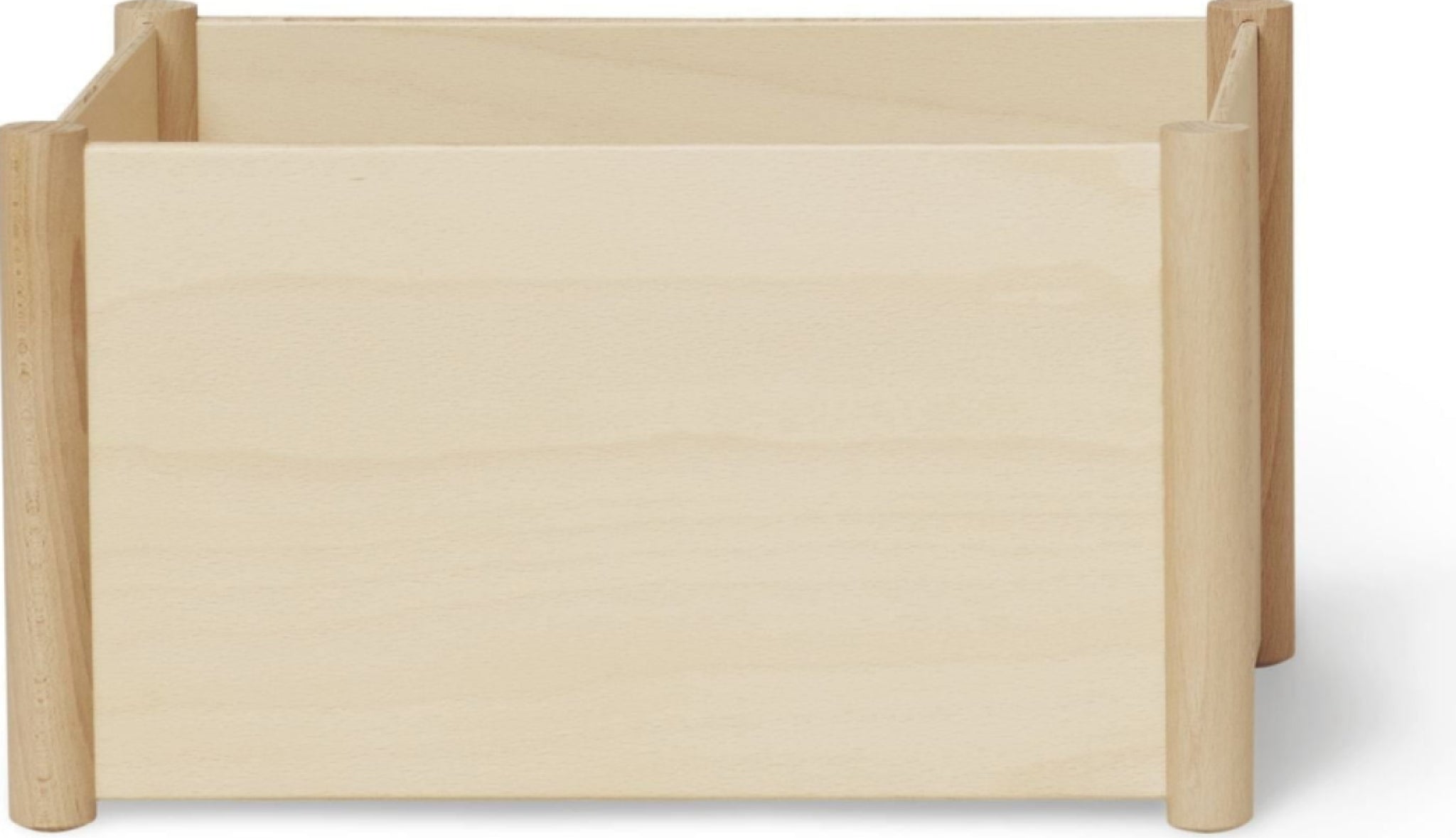 Form & Refine Pillar Storage Box Medium - Beech Wood, 36.6x28.8x21 Cm