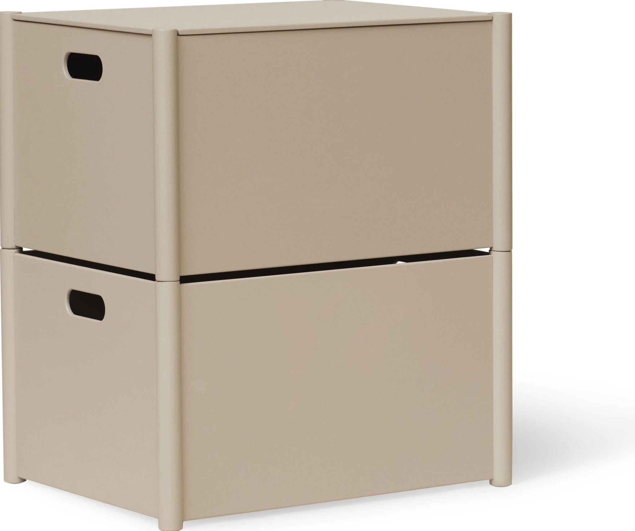 Form & Refine Pillar Storage Box Large. Warm Grey