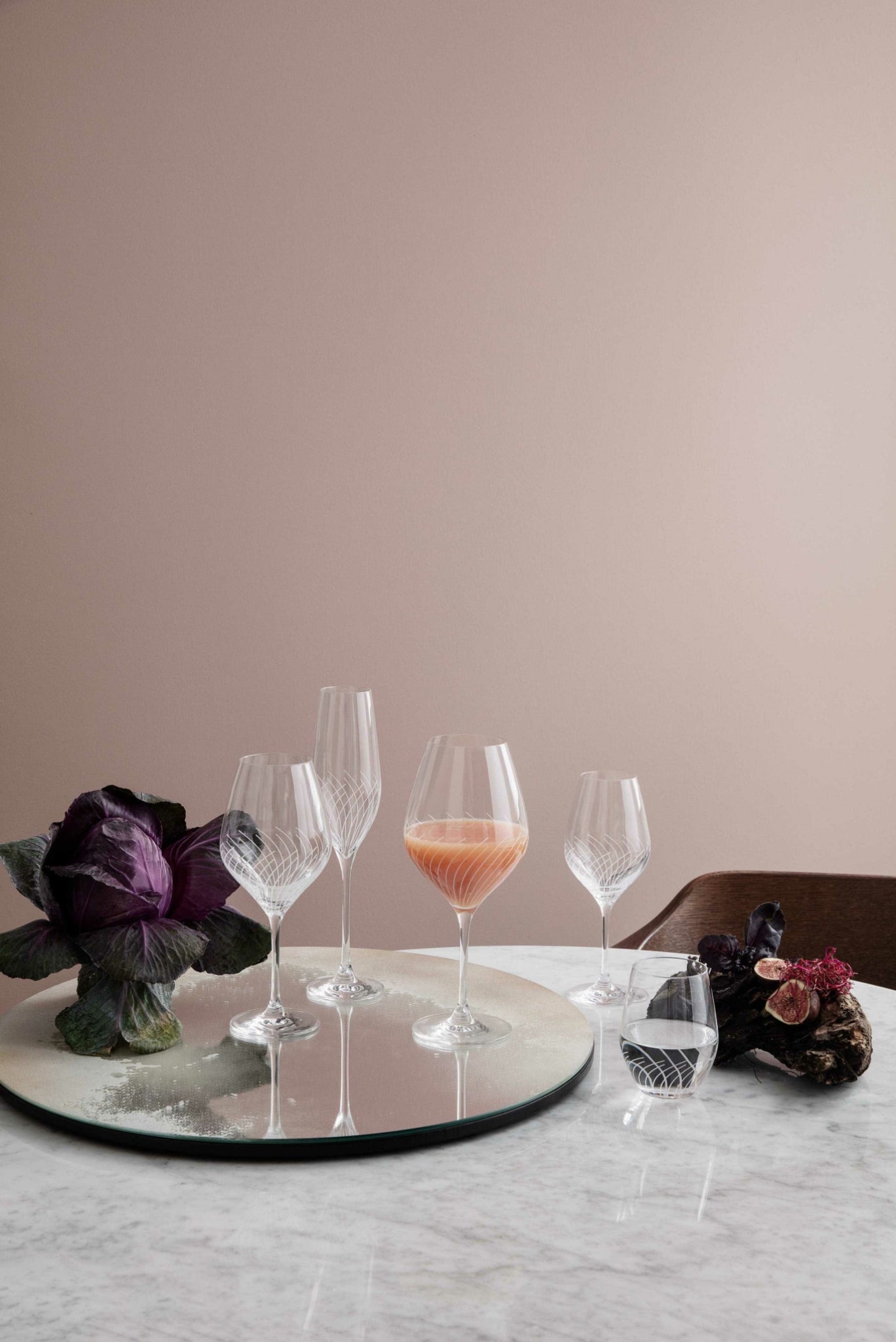 Holmegaard Cabernet Lines Burgundy Glass, 2 Pcs.