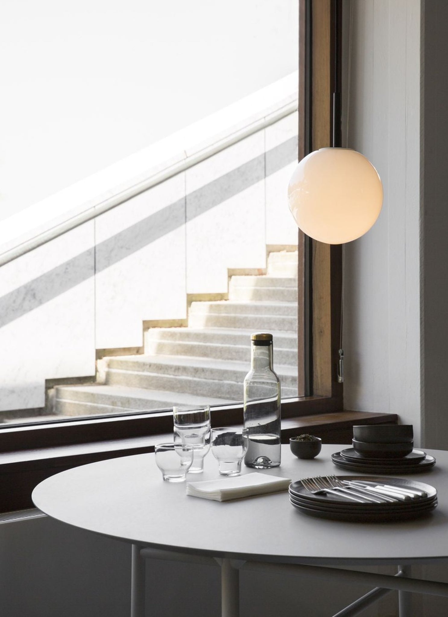 Audo Copenhagen Wine & Water Water Glass Brass, Smoke