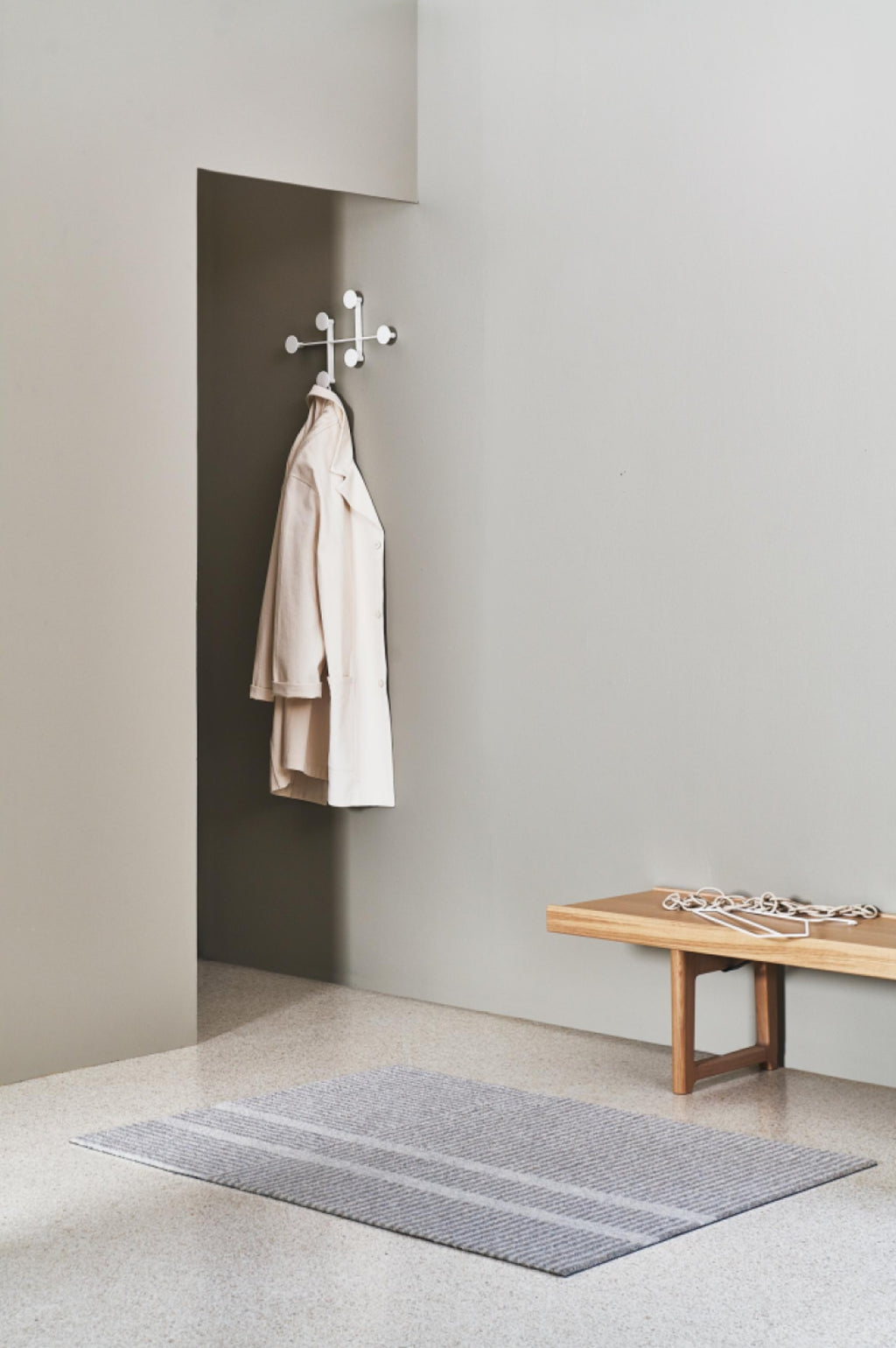 Heymat Løype Doormat Breezy Beige 85x60 cm – PET & Nitrile Rubber