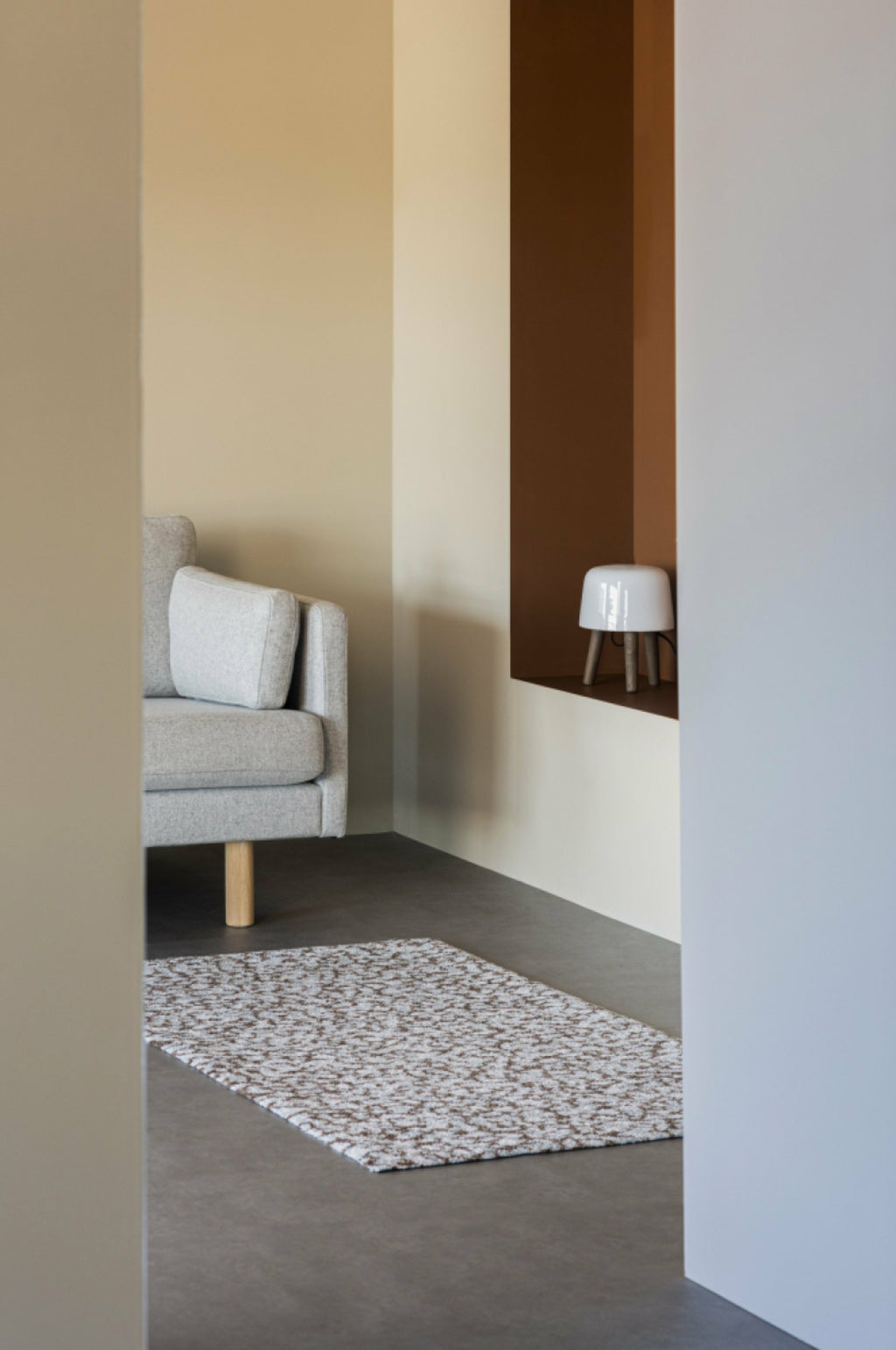 Heymat Grain Doormat Sandstone Beige 100x100 cm PET & Nitrile Rubber