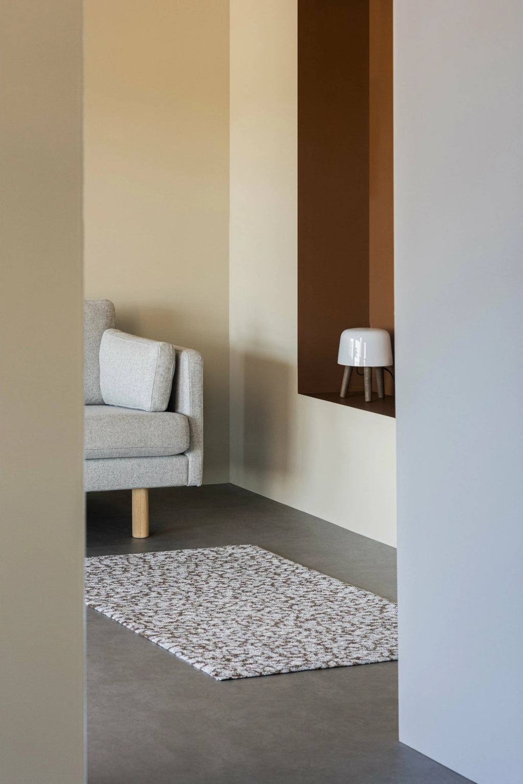 Heymat Grain Sandstone Doormat 85x115 cm - Beige PET/Nitrile Non-slip