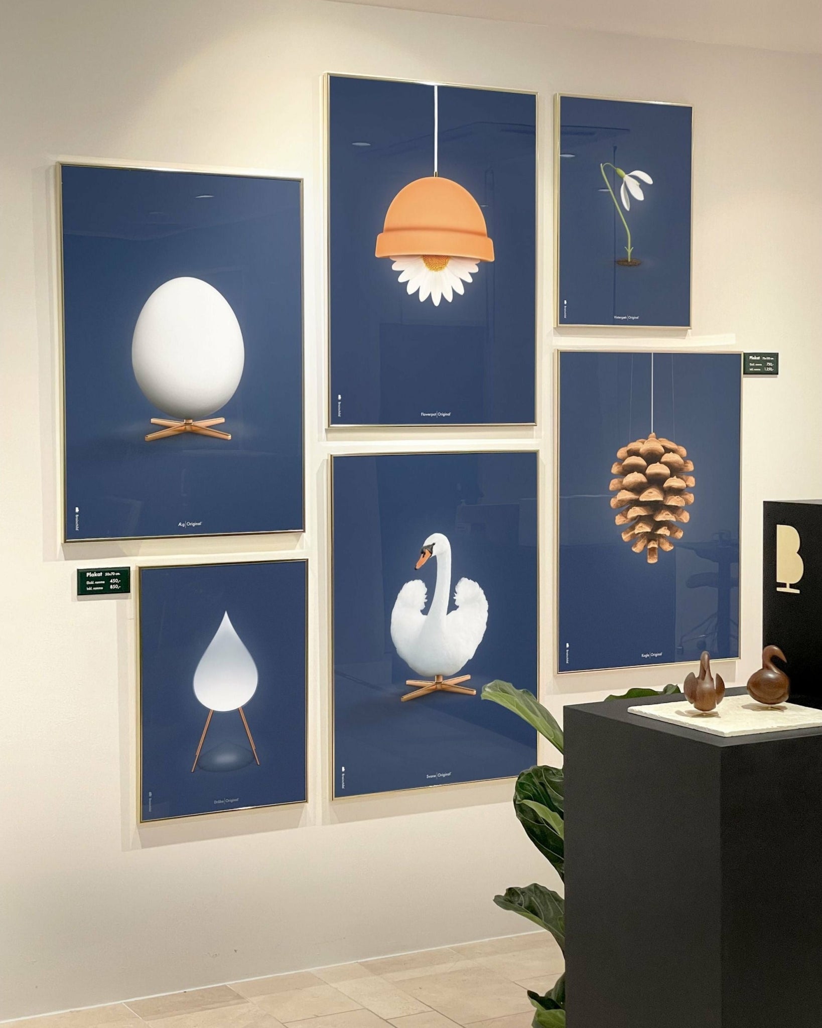 Brainchild Drop Classic Poster Without Frame A5, Dark Blue Background