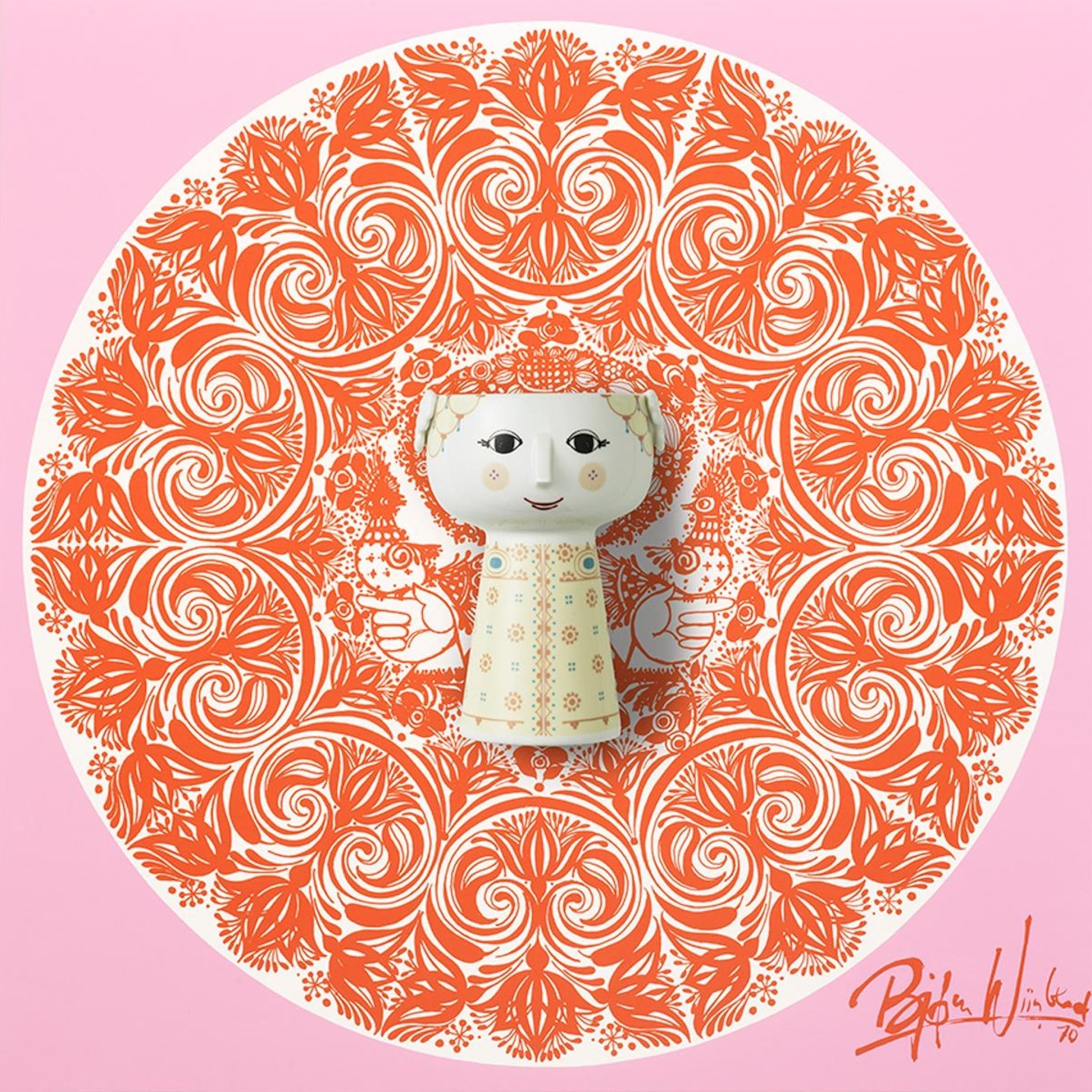 Bjørn Wiinblad Eva Vase, Soft Yellow