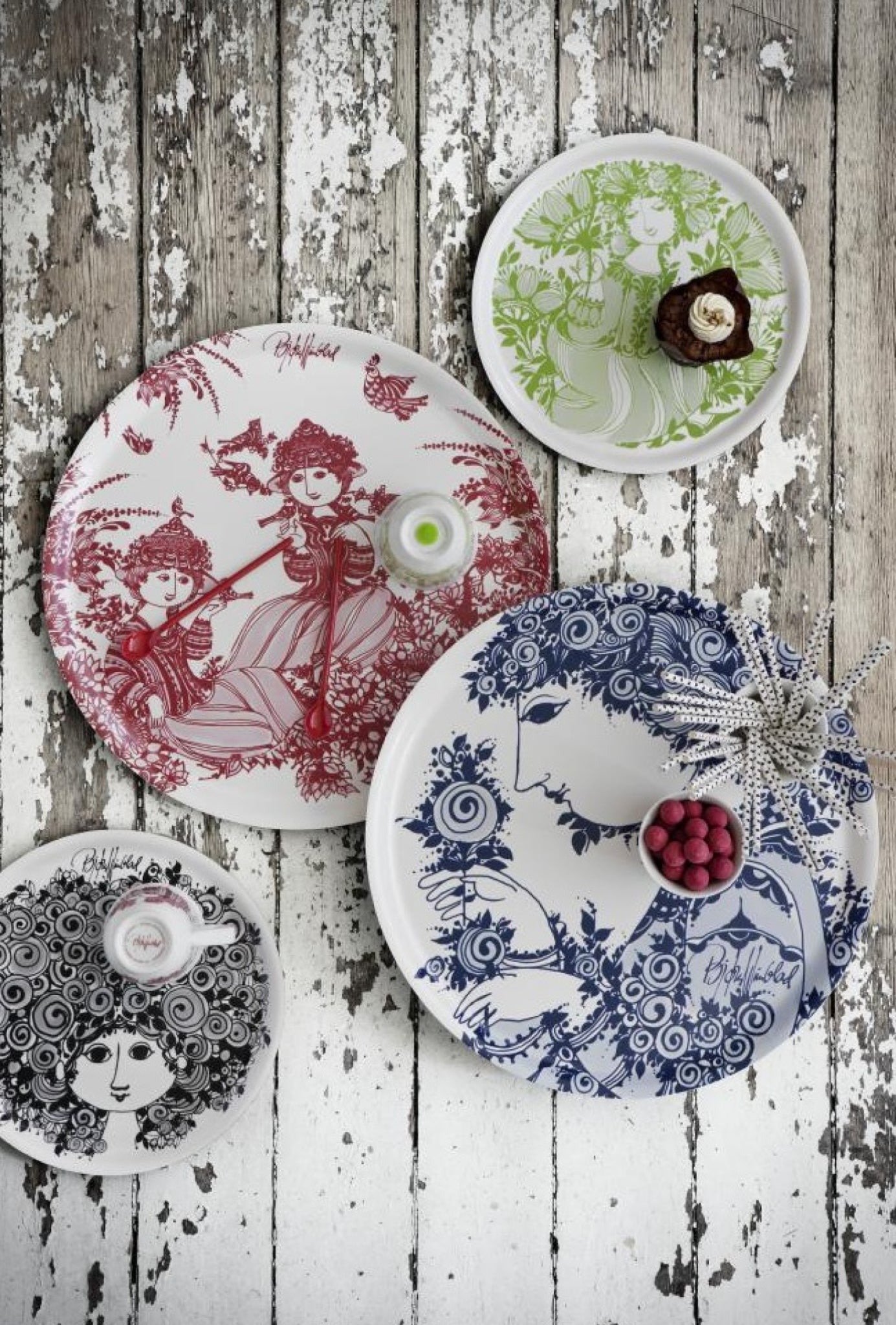 Bjørn Wiinblad Tray Rosamunde, Blue