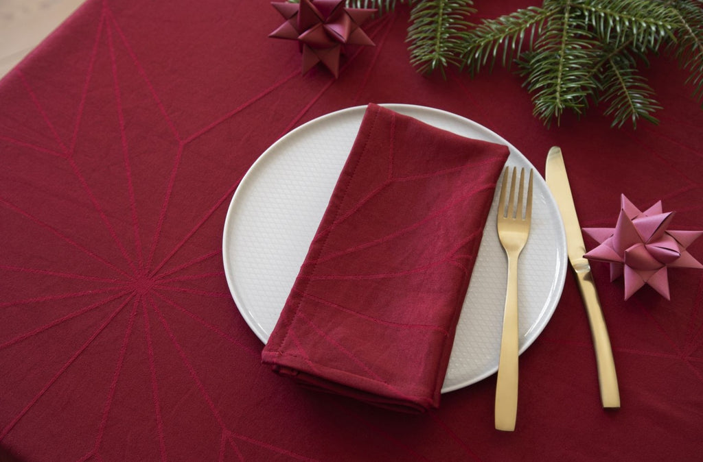 Novoform Design Stars Napkins 4 Pcs., Advent Red