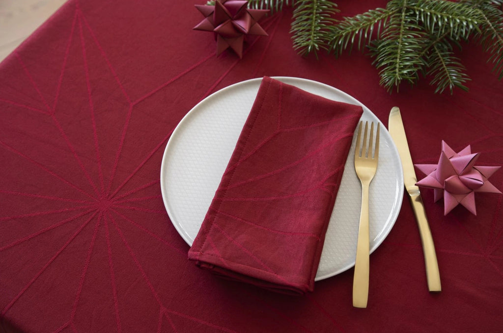 Novoform Design Stars Napkins 4 Pcs., Advent Red