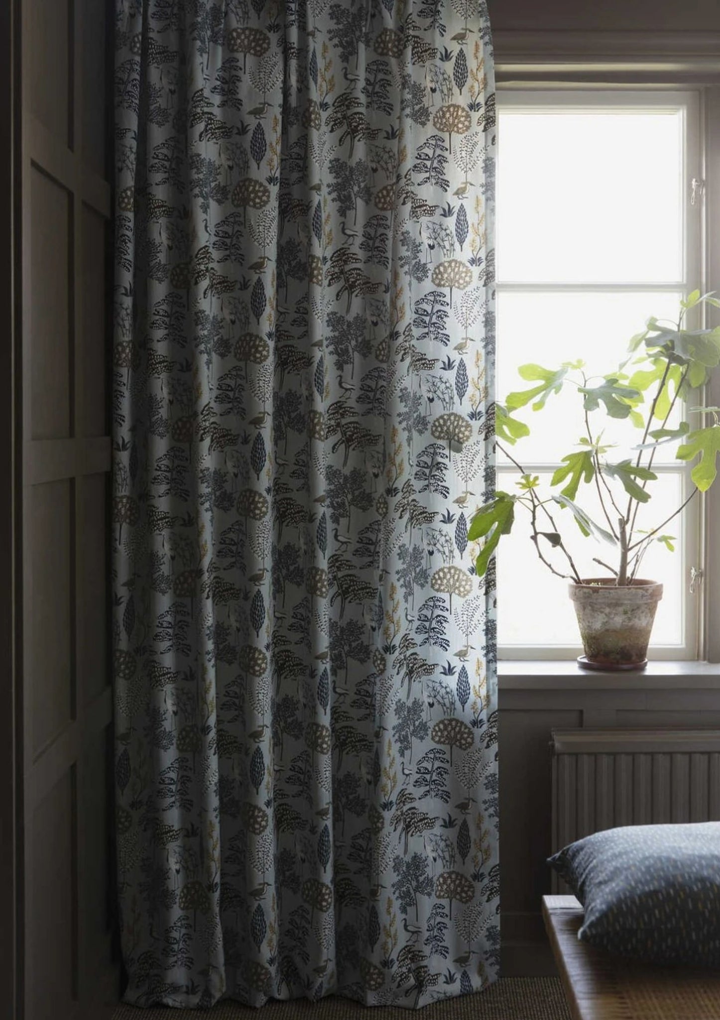 Spira Flora Fabric Width 150 Cm (Price Per Meter), Blue