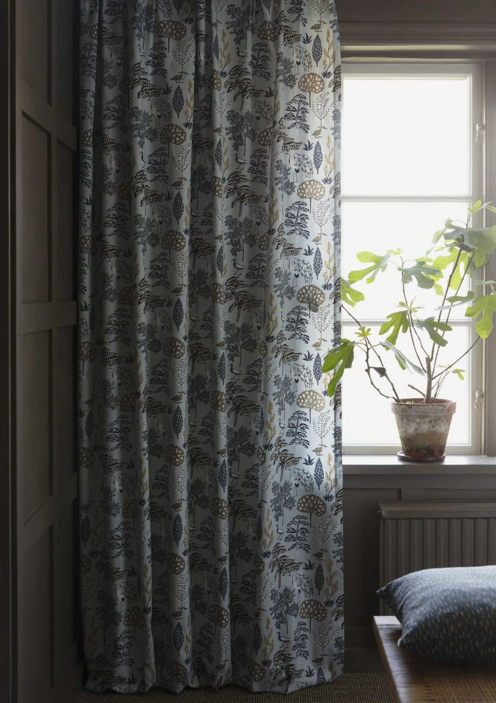 Spira Flora Fabric Width 150 Cm (Price Per Meter), Blue