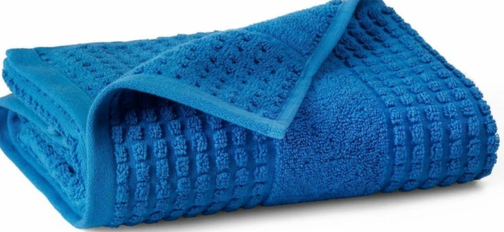 Juna Check towel 50x100 cm, blue