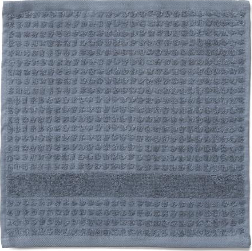 Juna Check Washcloth Dark Blue, 30x30 Cm
