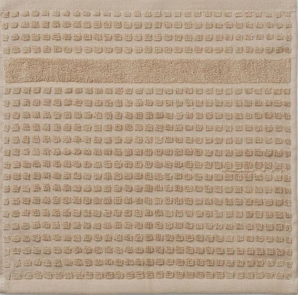 Juna Check Washcloth 30x30 Cm, Sand