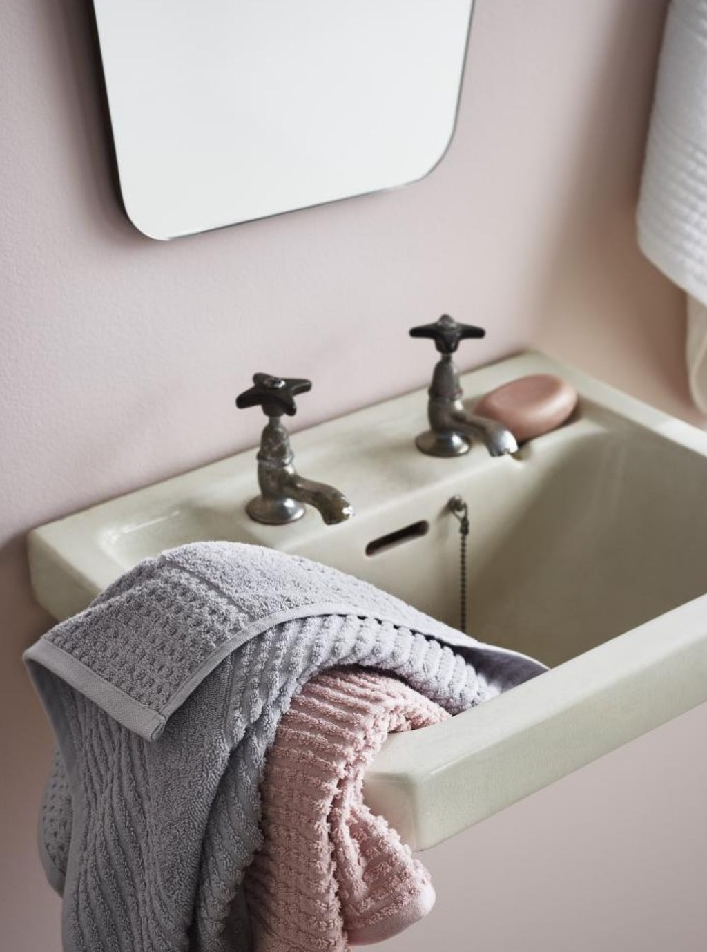 Juna Check Towel Nude, 70x140 Cm