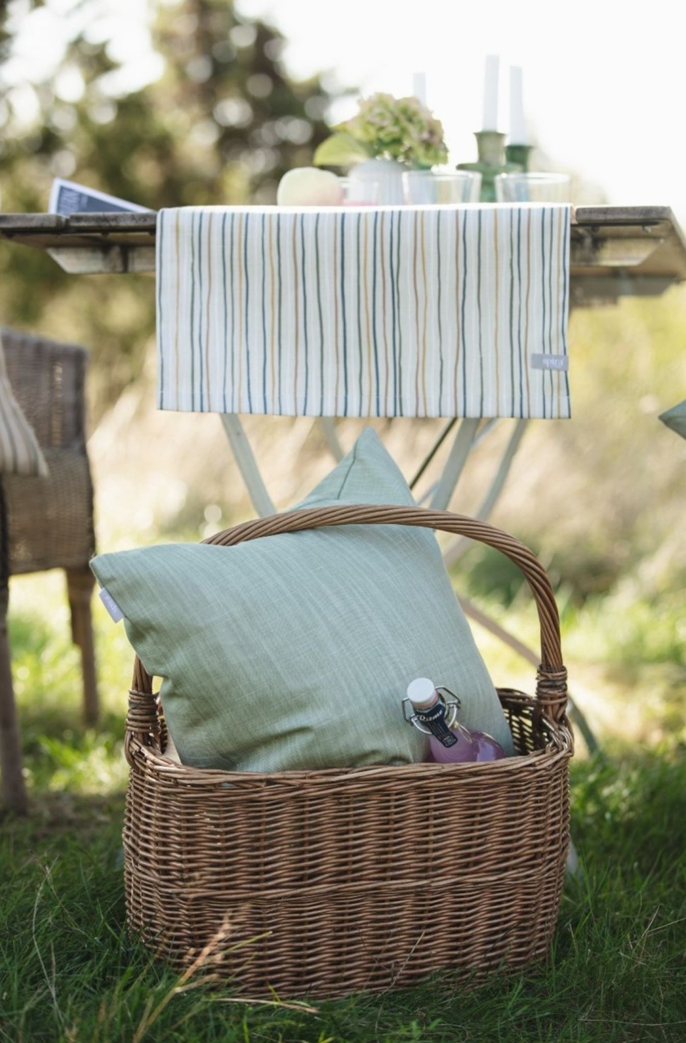 Spira Birds Pillow Case, Mineral Green