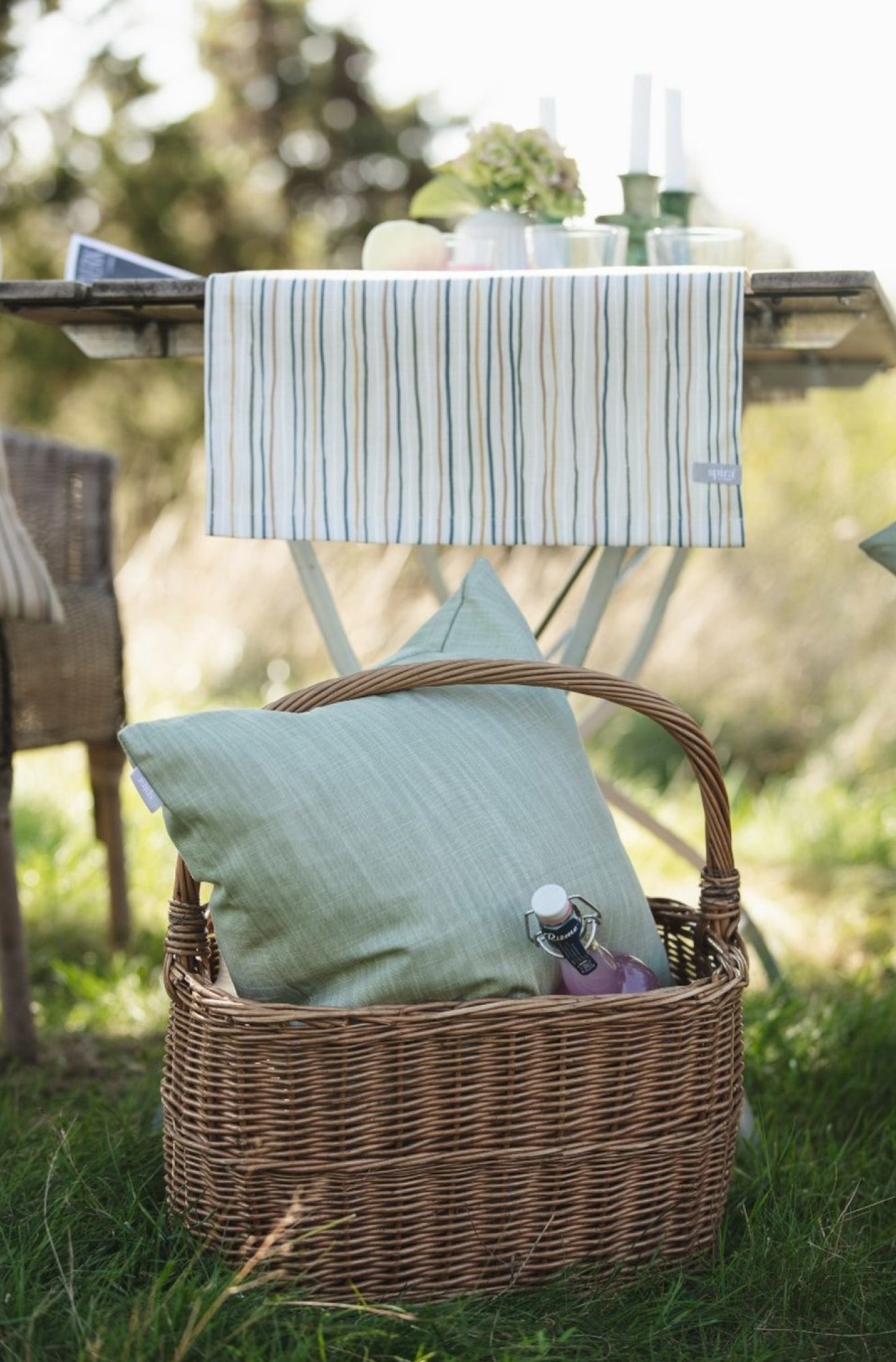 Spira Birds Pillow Case, Mineral Green