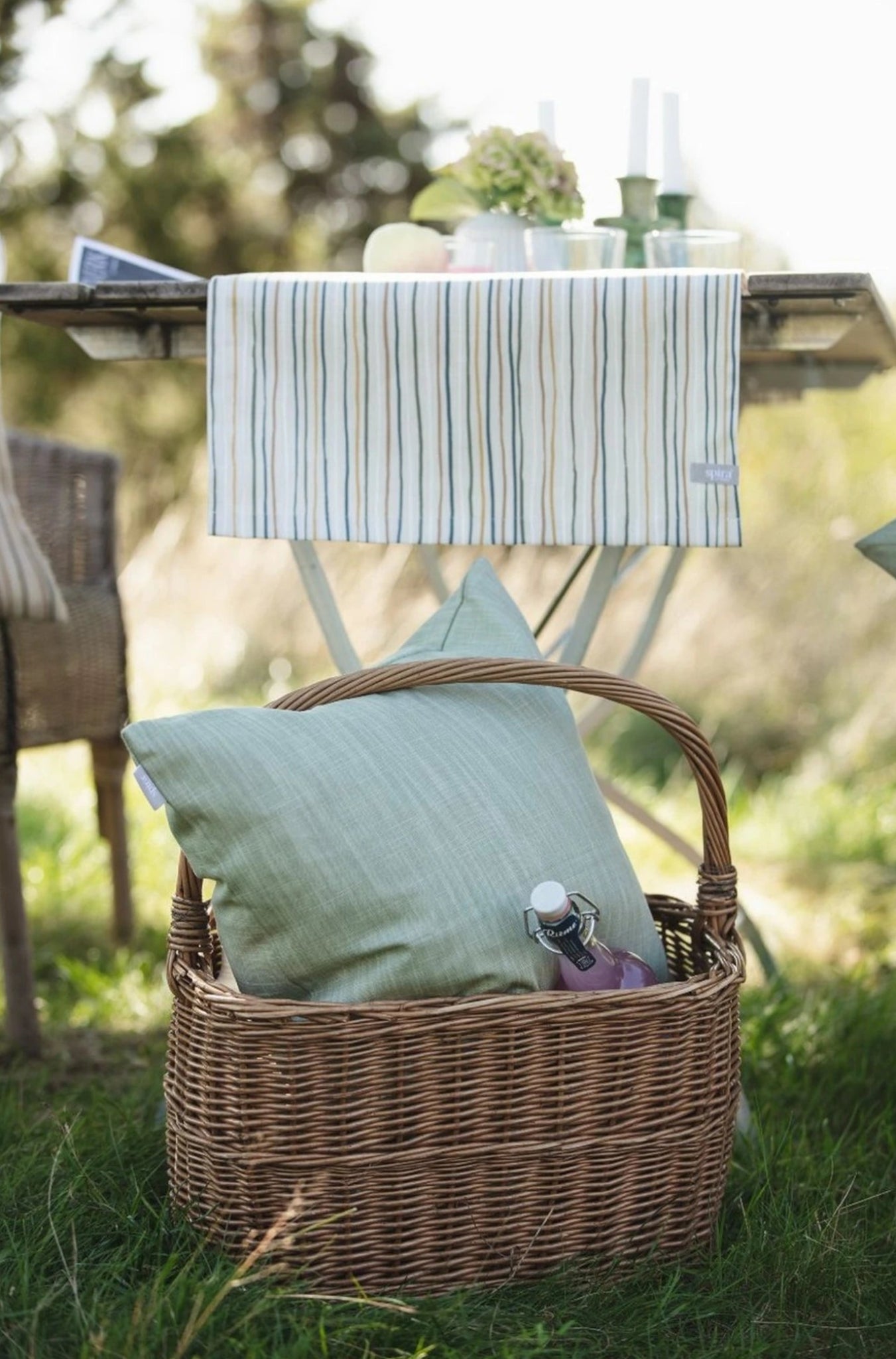 Spira Birds Pillow Case, Mineral Green