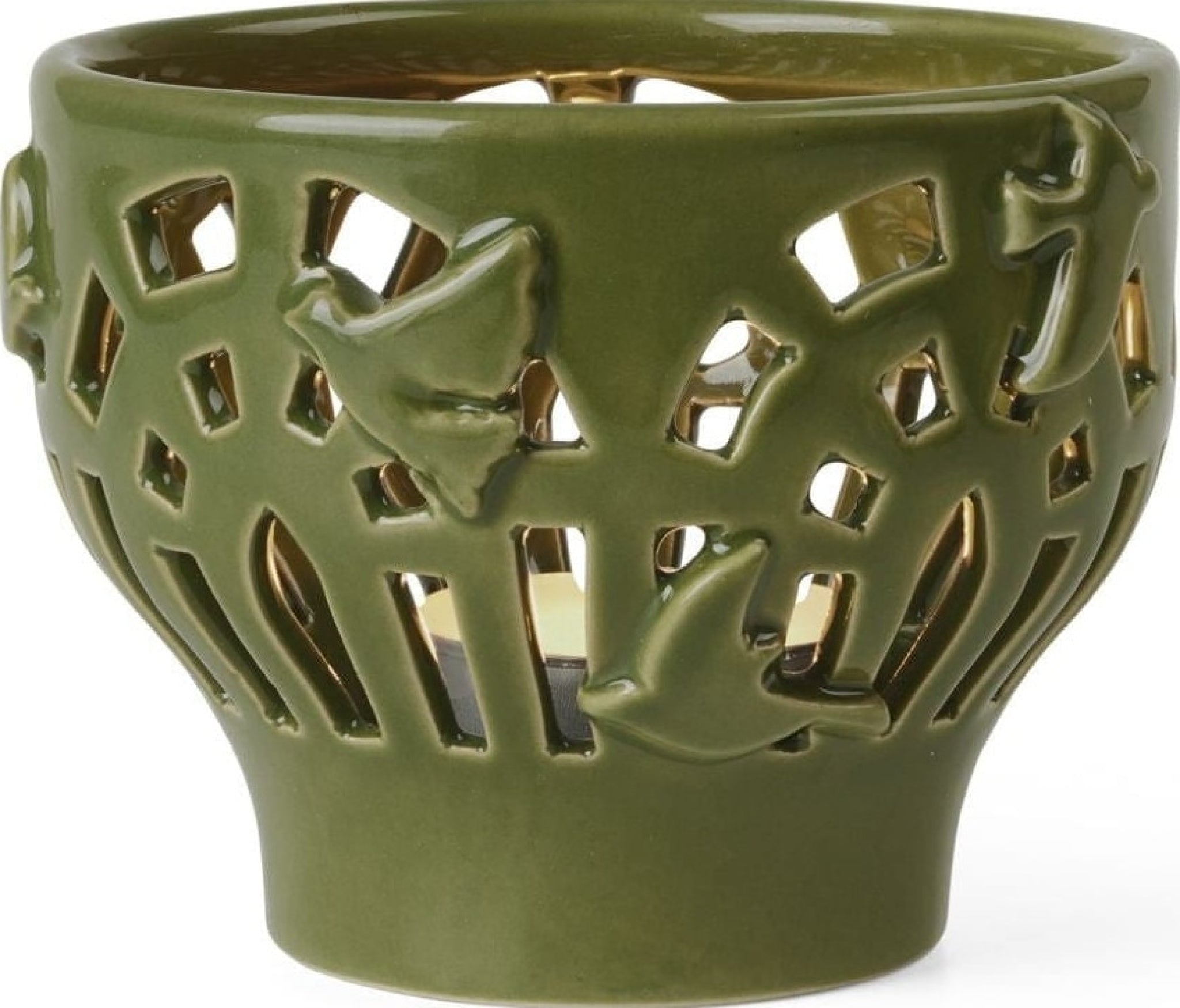Kähler Orangery Tealight Holder Ø9.5 cm, Green Garden