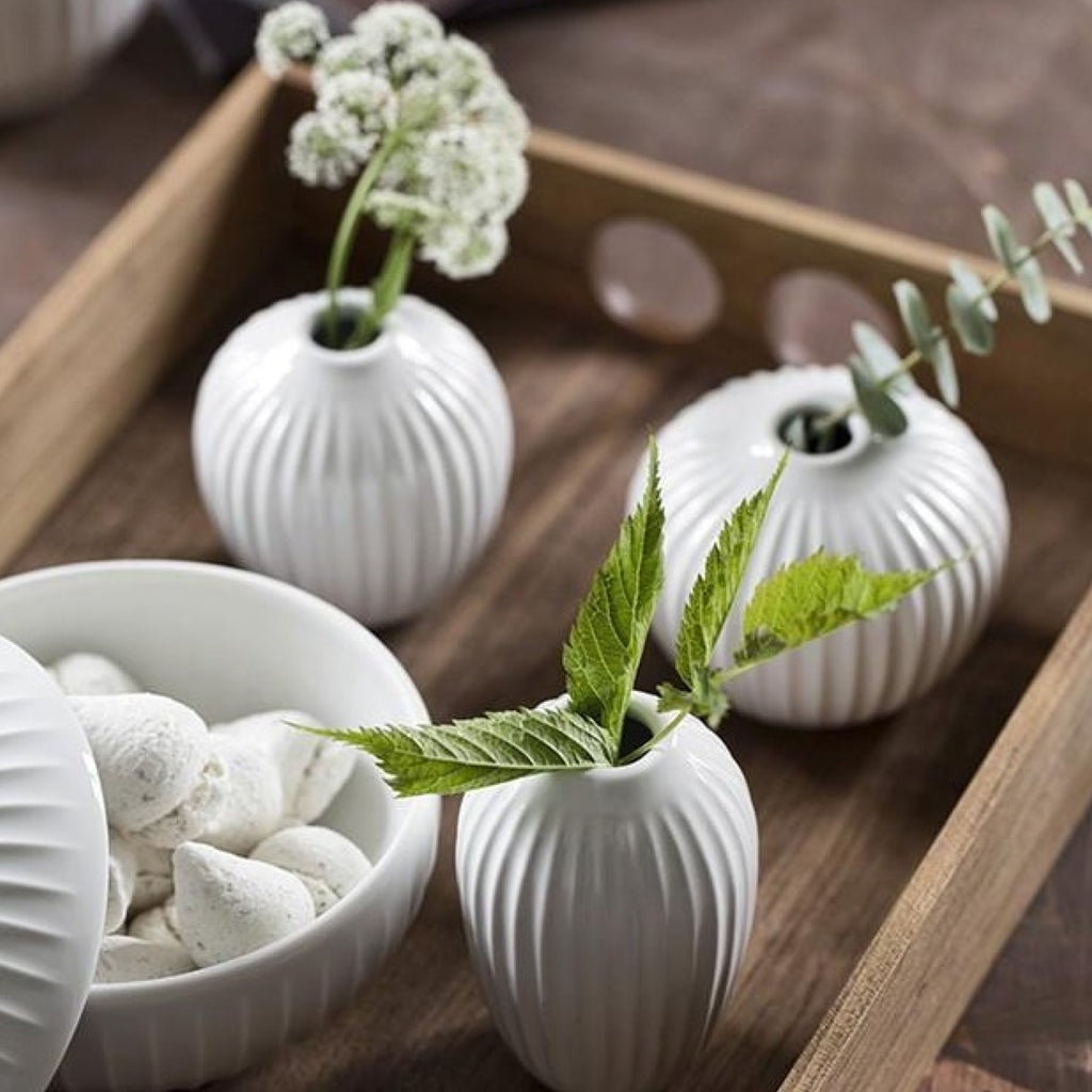 Kähler Hammershøi Vases Green Mini, 3 PCs