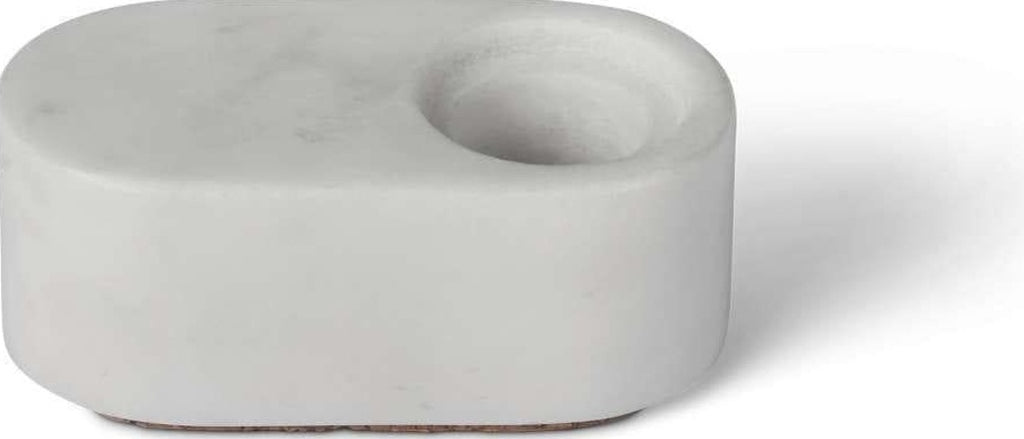 Spring Copenhagen Ovaali Candle Holder, White