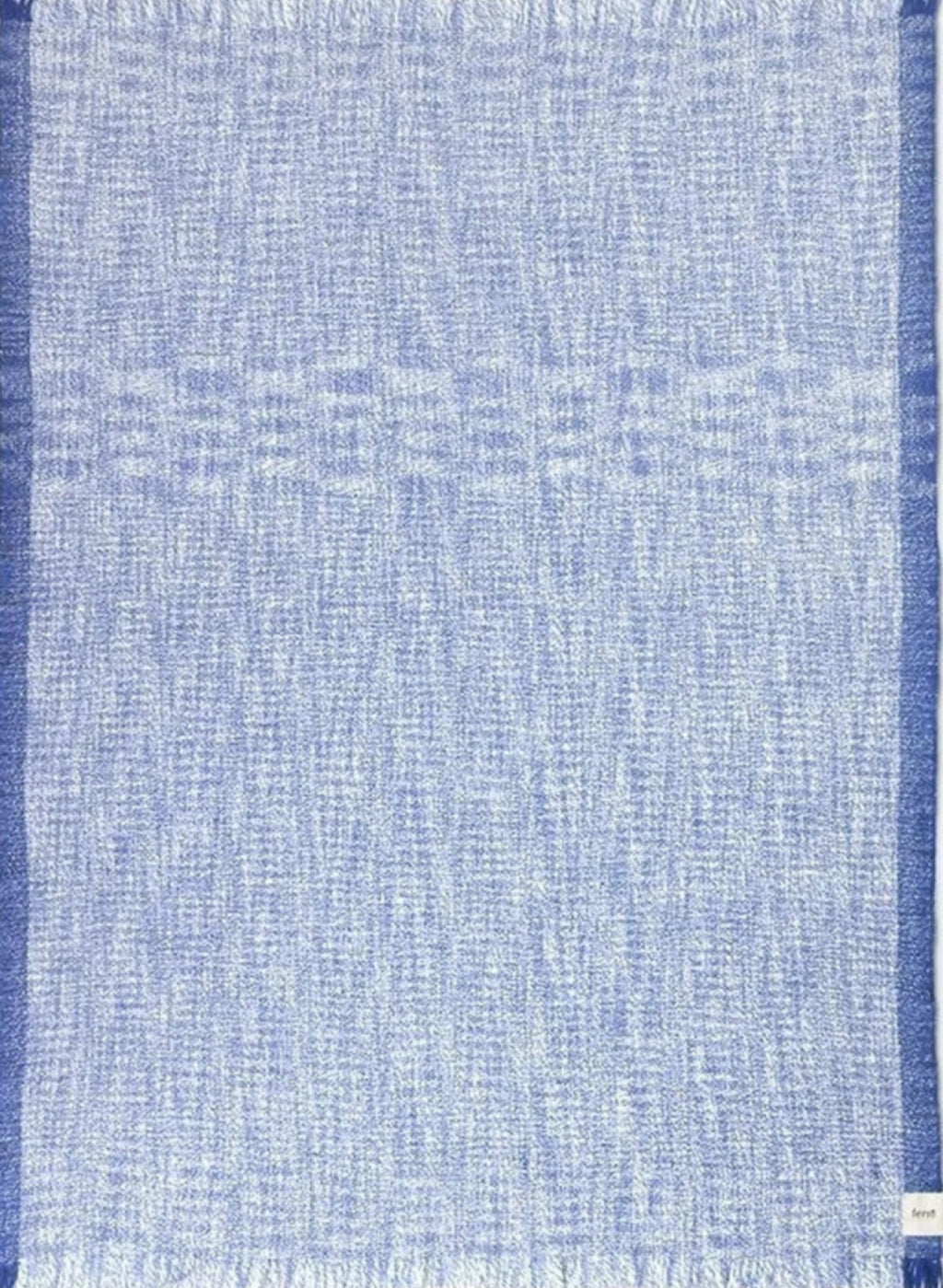 Ferm Living Enfold Wool Blanket, Blue White