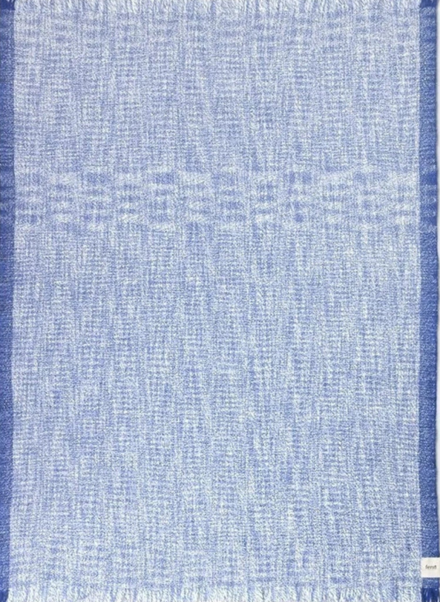 Ferm Living Enfold Wool Blanket, Blue White