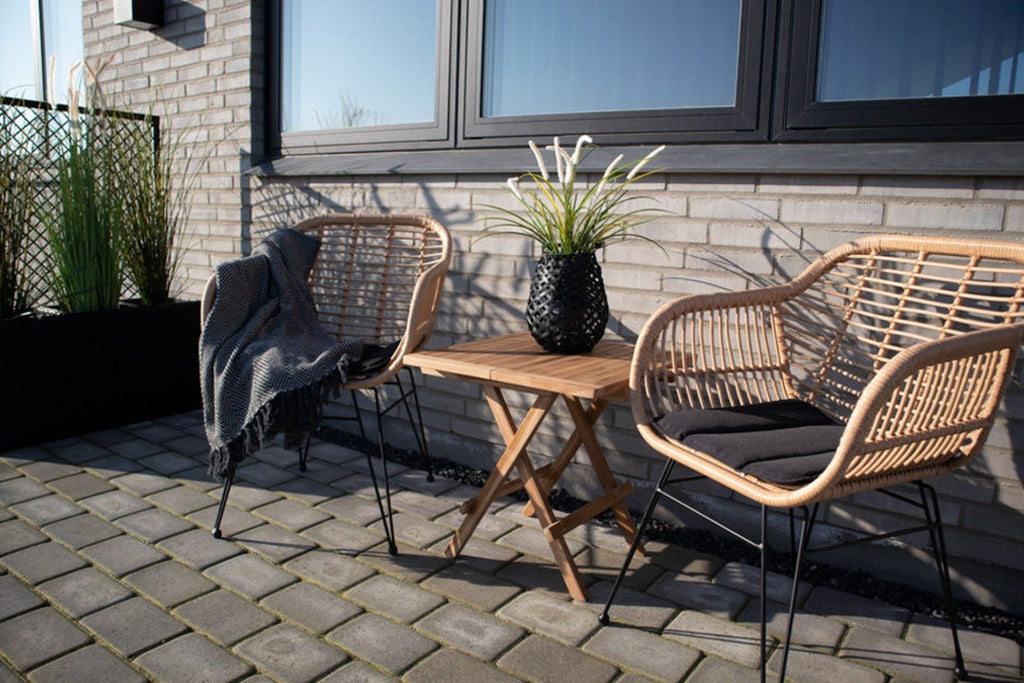 House Nordic Bilbao Teak Wood Side Table 50x50x50 cm Natural Finish