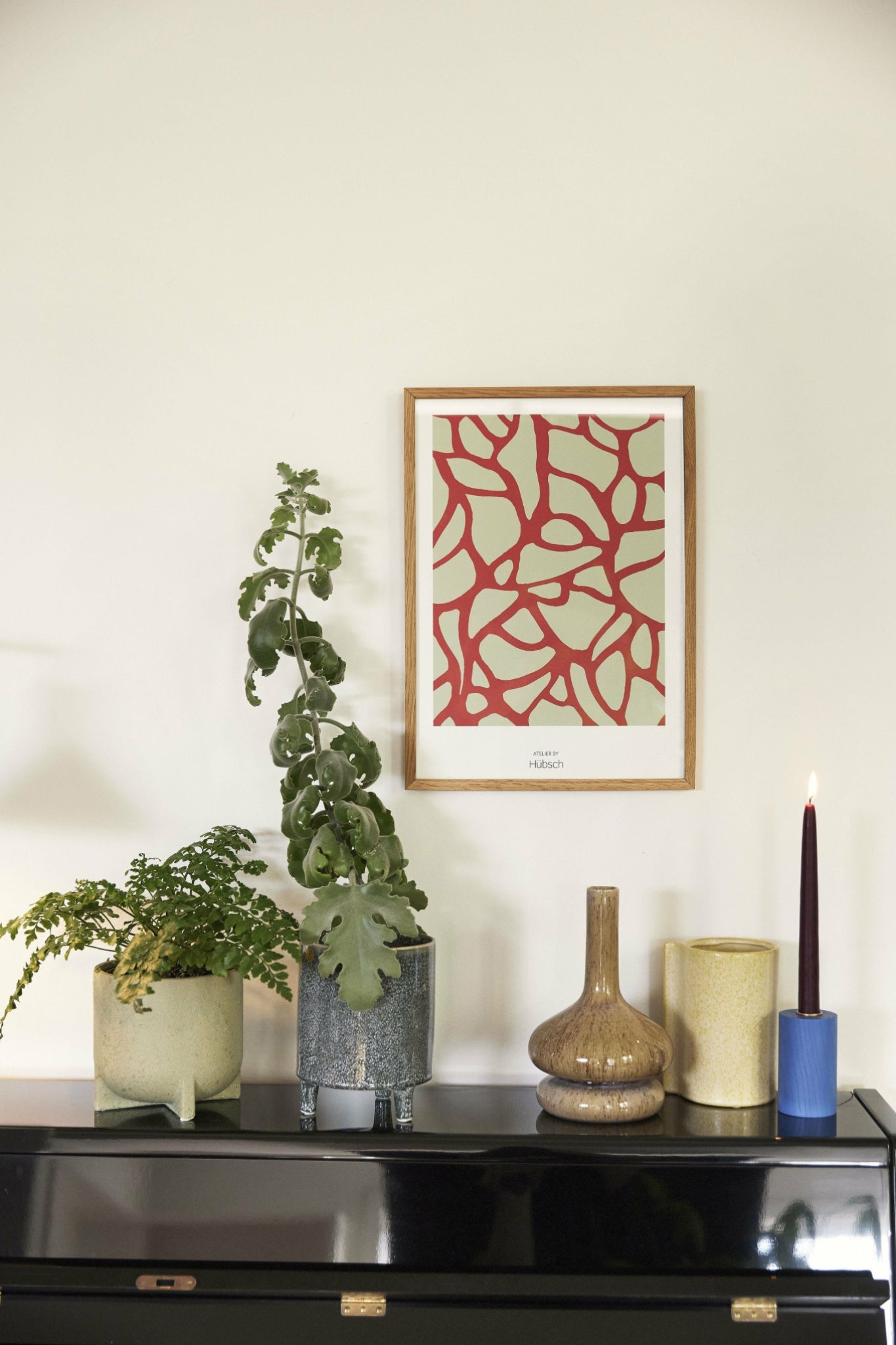 Hübsch Curve Vase Ceramic Sand