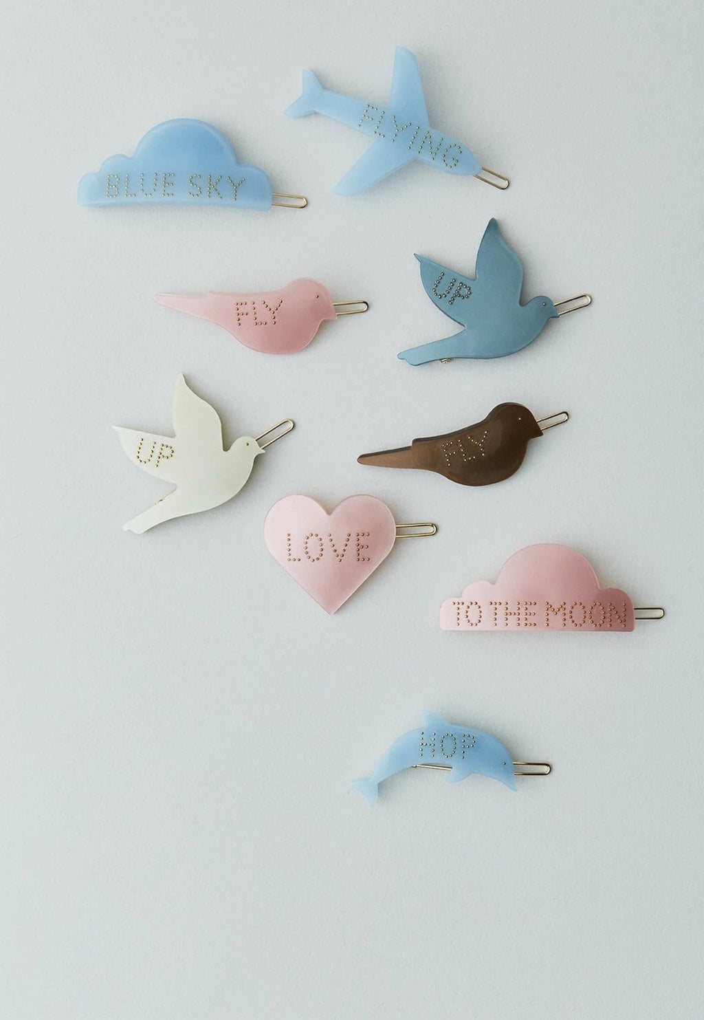 Design Letters Iconic Hair Clip, Love, Pink