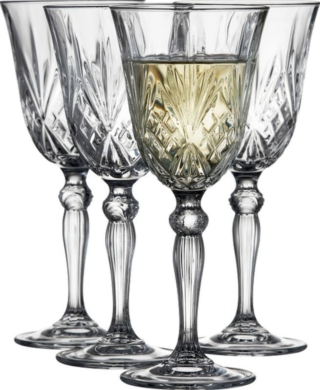 Lyngby Glas Melodia Krystal white wine glass 21 cl, 4 pcs.